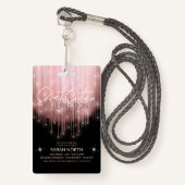 カスケーディングライトスイート16バラ金ゴールドID790 バッジ (正面ランヤード)