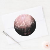 カスケーディングライトスイート16バラ金ゴールドID790 ラウンドシール (封筒)