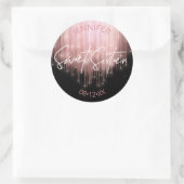 カスケーディングライトスイート16バラ金ゴールドID790 ラウンドシール (バッグ)