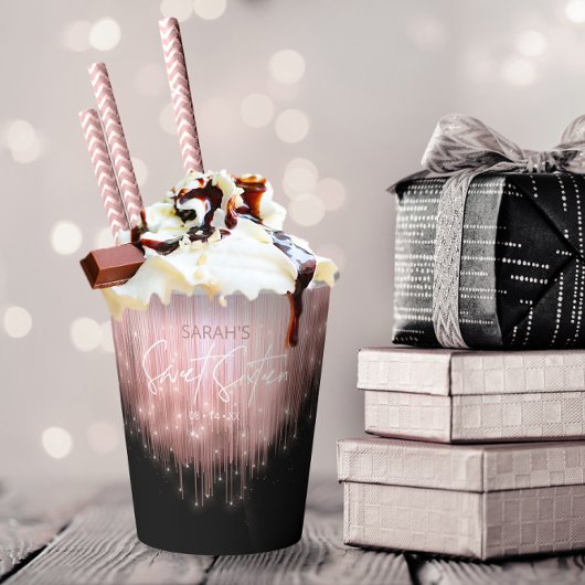 カスケーディングライトスイート16バラ金ゴールドID790 紙コップ