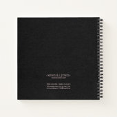 カスケーディングライトモノグラムバラ金ゴールドID789 ノートブック (裏面)