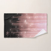 カスケーディングライトモノグラムバラ金ゴールドID789 バスタオルセット (ハンドタオル)