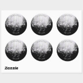 カスケーディングライトSweet 16白黒ID790 ラウンドシール (シート)