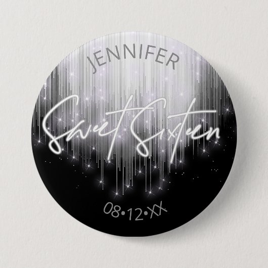 カスケーディングライトSweet 16白黒ID790 缶バッジ (正面)