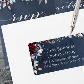 カスケーディング牡丹ブルゴーニュ海軍メール ラベル