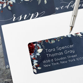 カスケーディング牡丹ブルゴーニュ海軍メール ラベル