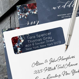 カスケーディング牡丹ブルゴーニュ海軍差出人住所 ラベル