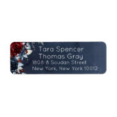 カスケーディング牡丹ブルゴーニュ海軍差出人住所 ラベル (正面)