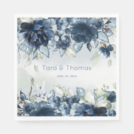 カスケーディング結婚バラの6インチ正方形 スタンダードランチョンナプキン