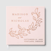 カスケーディング赤面およびバラ金離れ箔結婚の製品 ゲストブック (正面)