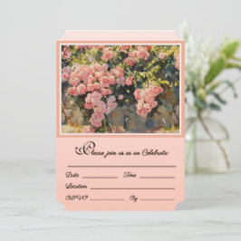 カスケードするバラがあなたを祝福に誘う 招待状