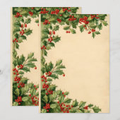 カスケードするホーリーのトップボーダー 招待状 (正面/裏面)