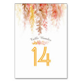 カスケードつる植物オレンジ色のブラウンウォーター色秋 テーブルナンバー (正面)