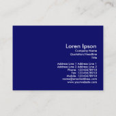 カスケードカラーII – 濃い青 名刺 (裏面)