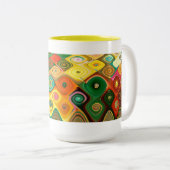 カスケードクール抽象芸術ファインアートフラクタル ツートーンマグカップ (正面右)