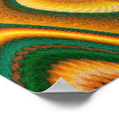 カスケードクール抽象芸術ファインアートフラクタル ポスター (角)