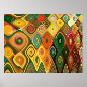 カスケードクール抽象芸術ファインアートフラクタル ポスター