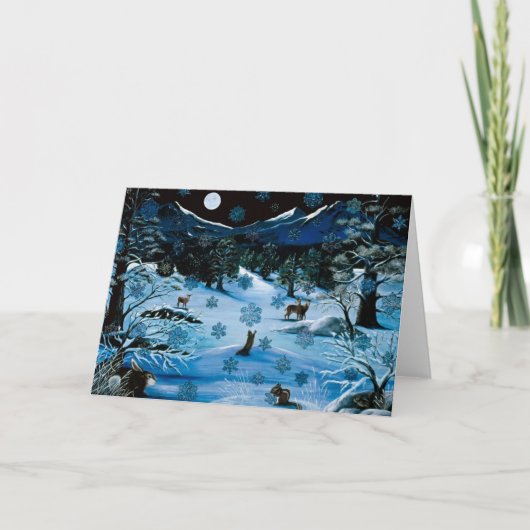 カスケードスノーフレークノテカード シーズンカード (正面)