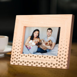 カスケードハート新生児バレンタイン レーザー彫刻フレーム