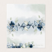 カスケードバラ結婚のゲストテーブルシーティングカード (外部フラット)