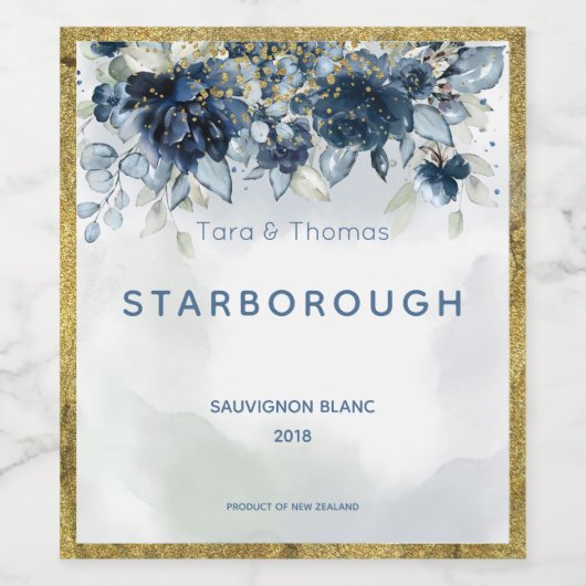 カスケードバラ結婚のワインボトルラベル ワインラベル (シングルラベル)