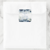 カスケードバラ結婚の小さな四角いステッカー スクエアシール (バッグ)