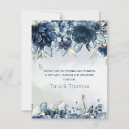 カスケードバラ結婚の サンキューカード