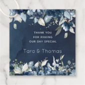 カスケードバラ結婚式の引き出物ギフトスクエアラベル フェイバータグ (正面)