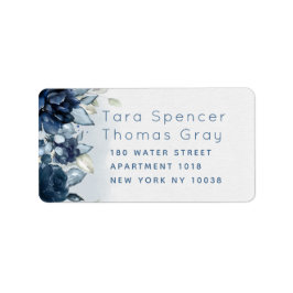 カスケードバラ結婚式RSVP返信用封筒ラベル ラベル