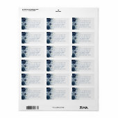 カスケードバラ結婚式RSVP返信用封筒ラベル ラベル (フルシート)