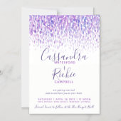 カスケードパープルメイブアー結婚トの マグネット招待状 (正面)