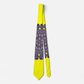 カスケードピーコックブルーと明るいイエロータイ ネクタイ (正面)