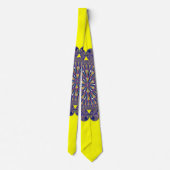 カスケードピーコックブルーと明るいイエロータイ ネクタイ (裏面)