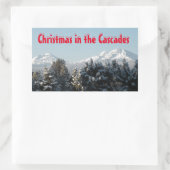 カスケードマウンテンステッカー 長方形シール (バッグ)