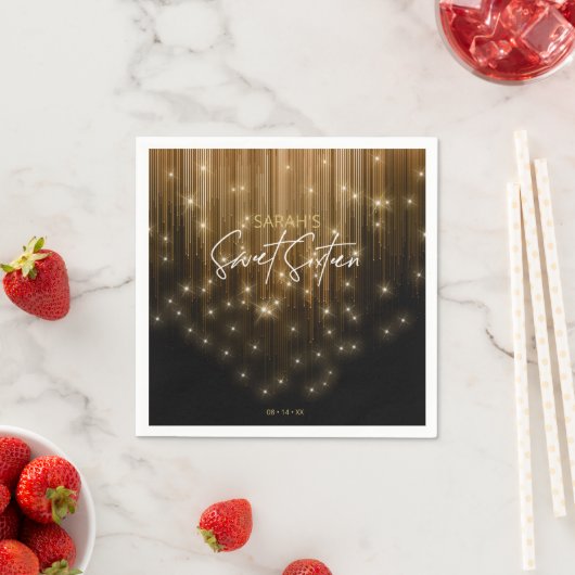 カスケードライトスイート16金ゴールドID790 スタンダードカクテルナプキン (インサイチュ)