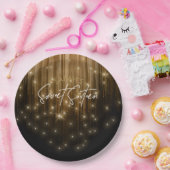 カスケードライトスイート16金ゴールドID790 ペーパープレート (パーティー)