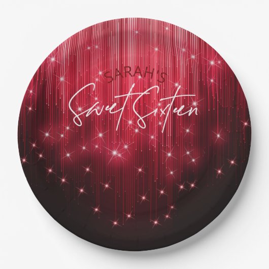 カスケードライトSweet 16赤ID790 ペーパープレート (正面)