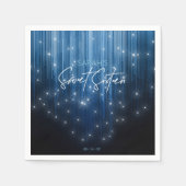 カスケードライトSweet 16青ID790 スタンダードカクテルナプキン (正面)