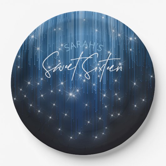 カスケードライトSweet 16青ID790 ペーパープレート (正面)