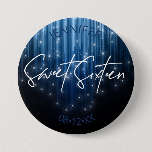 カスケードライトSweet 16青ID790 缶バッジ (正面)