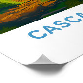 カスケードレンジノースアメリカトラベルプリント ポスター (角)