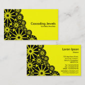 カスケード宝石 – 黄色 名刺 (正面/裏面)
