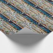 カスケード山脈の下のクリスマス ラッピングペーパー (角)