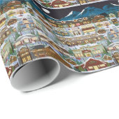 カスケード山脈の下のクリスマス ラッピングペーパー (ロールコーナー)