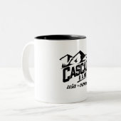 カスケード山脈 アメリカ カナダ ロゴ. ツートーンマグカップ (正面左)