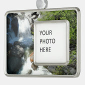 カスケード滝アットヨセミテ国立公園 シルバープレートフレームオーナメント (左)