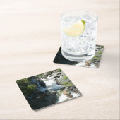 カスケード滝アットヨセミテ国立公園 スクエアペーパーコースター (インサイチュ)
