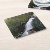 カスケード滝、ブルーリッジ山脈 スクエアペーパーコースター (アングル)