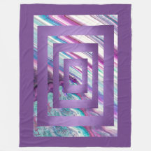 カスケード紫、青、ティール（緑がかった色）、白抽象芸術