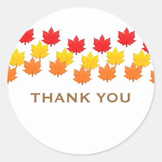 カスケード葉秋Thank You Stickers ラウンドシール (正面)